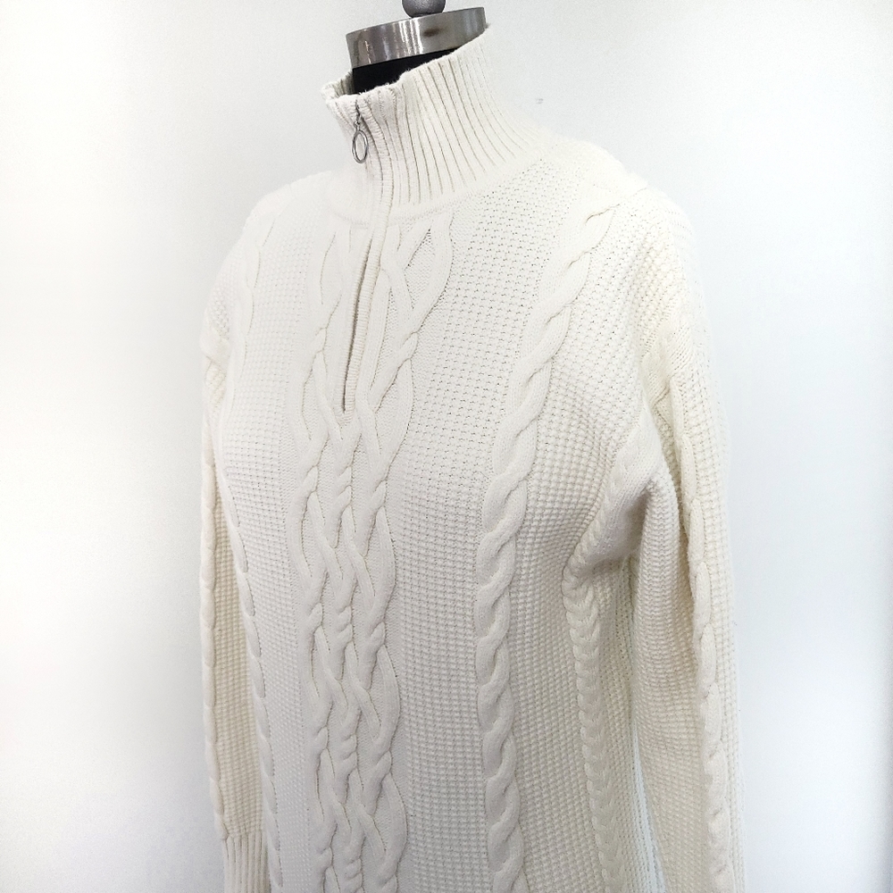 Aritzia Sunday Best Demi Chunky Cable Knit Ribbed Sweater Dress - Picture 3 of 14